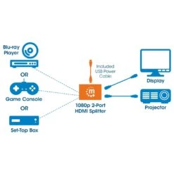 Manhattan 1080p 2-Port HDMI Splitter -Manhattan Shop 1080p 2 port hdmi splitter 207652 7