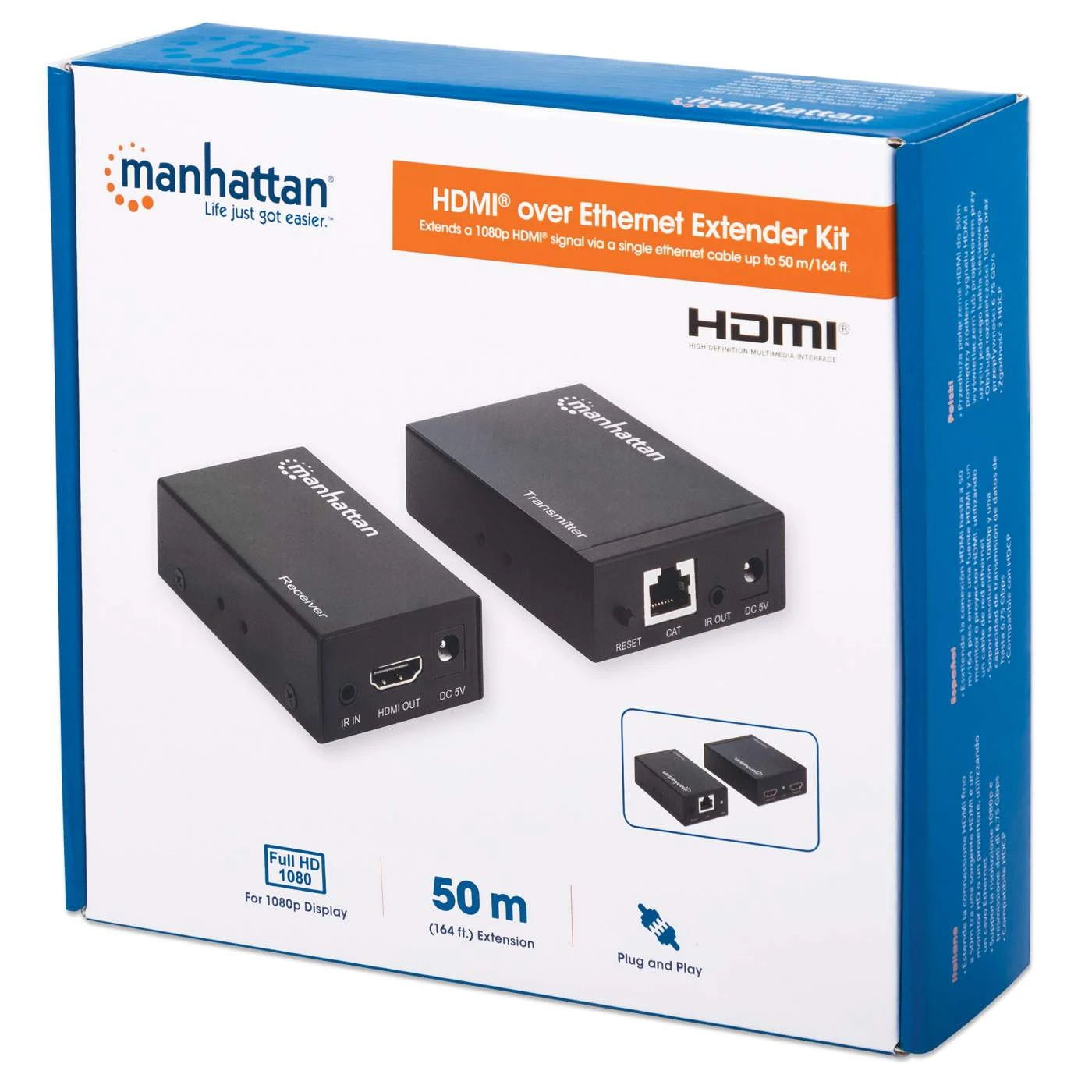 Manhattan 1080p HDMI Over Ethernet Extender Kit 2 Manhattan 1080p HDMI Over Ethernet Extender Kit - Image 2
