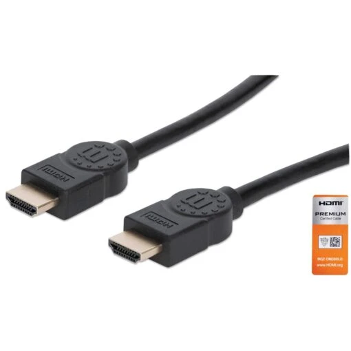 Manhattan 4K@60Hz Certified Premium High Speed HDMI Cable With Ethernet, 1.8 M (6 Ft.)