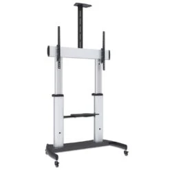 Manhattan Aluminum Heavy-Duty Height-Adjustable Multimedia TV Cart -Manhattan Shop aluminum heavy duty height adjustable multimedia tv cart 461672 2