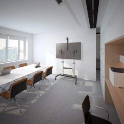 Manhattan Aluminum Heavy-Duty Height-Adjustable Multimedia TV Cart -Manhattan Shop aluminum heavy duty height adjustable multimedia tv cart 461672 8