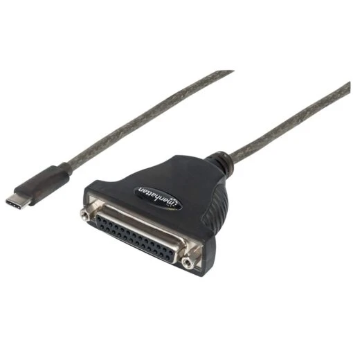 Manhattan Full-Speed USB-C To DB25 Parallel Printer Converter