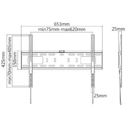 Manhattan Heavy-Duty Low-Profile TV Wall Mount -Manhattan Shop heavy duty low profile tv wall mount 461986 7 58aa2459 a1b9 4c29 a121 9931af7e1c8c