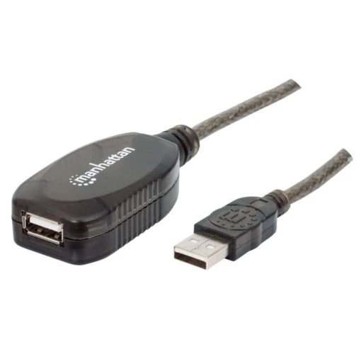 Manhattan USB 2.0 Active Extension Cable Type A-Male To A-Female Long Cord - 33 Feet