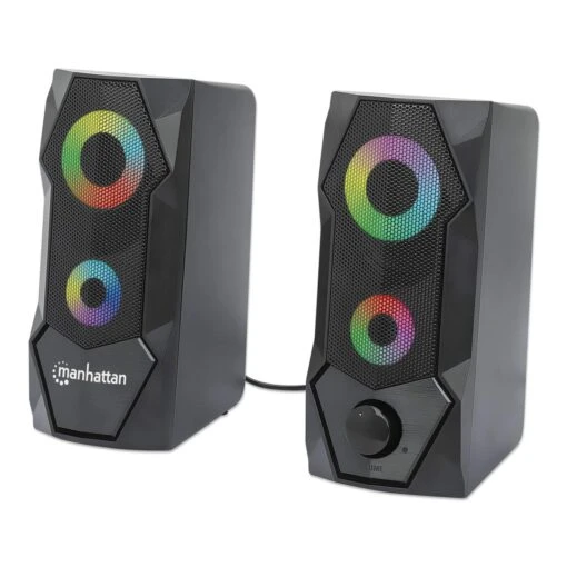 Manhattan RGB LED Desktop Stereo Computer Speakers