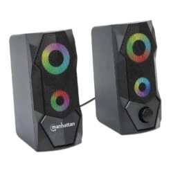 Manhattan RGB LED Desktop Stereo Computer Speakers -Manhattan Shop rgb led desktop stereo computer speakers 168359 2