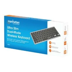 Manhattan Shop -Manhattan Shop ultra slim dual mode wireless keyboard 180559 packaging 12