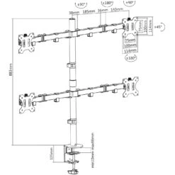 Manhattan Universal Four Monitor Mount With Double-Link Swing Arms 13 Manhattan Universal Four Monitor Mount With Double-Link Swing Arms -Manhattan Shop universal four monitor mount with double link swing arms 461566 5 a3344a30 04d1 4e39 b591 1760a91520bf
