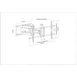 Manhattan Universal LCD Full-Motion Large-Screen Wall Mount, For 37" To 90" -Manhattan Shop universal lcd full motion large screen wall mount 461290 5