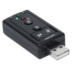 Manhattan USB-A To 3.5 Mm Audio Adapter With Volume Controls 11 Manhattan USB-A To 3.5 Mm Audio Adapter With Volume Controls -Manhattan Shop usb a to 35 mm audio adapter with volume controls 152341 2