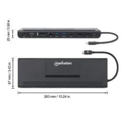 Manhattan USB-C 11-in-1 Triple-Monitor Docking Station With MST -Manhattan Shop usb c 11 in 1 triple monitor docking station with mst 153478 10 44b92e94 9f34 487b 9e31 8593efee9c72