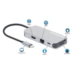 Manhattan USB-C 8-in-1 Docking Station With Power Delivery -Manhattan Shop usb c 8 in 1 docking station with power delivery 130615 10 d6bb2153 5e5b 4abc 9c91 00654ed8d946