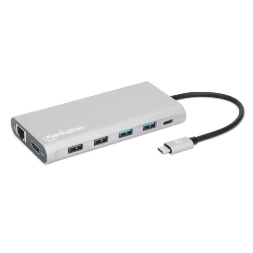 Manhattan USB-C PD 12-in-1 Triple-HDMI Monitor Docking Station With MST