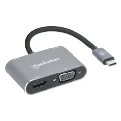 Manhattan USB-C To HDMI & VGA 4-in-1 Docking Converter With Power Delivery -Manhattan Shop usb c to hdmi vga 4 in 1 docking converter with power delivery 130691 2