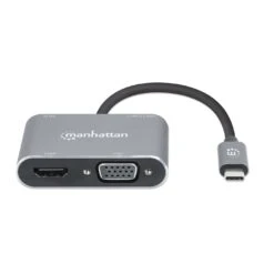 Manhattan USB-C To HDMI & VGA 4-in-1 Docking Converter With Power Delivery -Manhattan Shop usb c to hdmi vga 4 in 1 docking converter with power delivery 130691 3