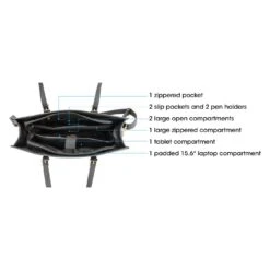 Manhattan Venice Laptop Tote Bag For Women 15.6" -Manhattan Shop venice laptop tote bag for women 156 440615 10 2fc40cc3 c26b 49a0 bcea 58ab8b501ecd