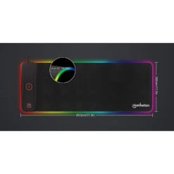 Manhattan XXL RGB LED Gaming Mousepad With Wireless Charger - 10 W -Manhattan Shop xxl rgb led gaming mousepad with wireless charger 10 w 425513 6